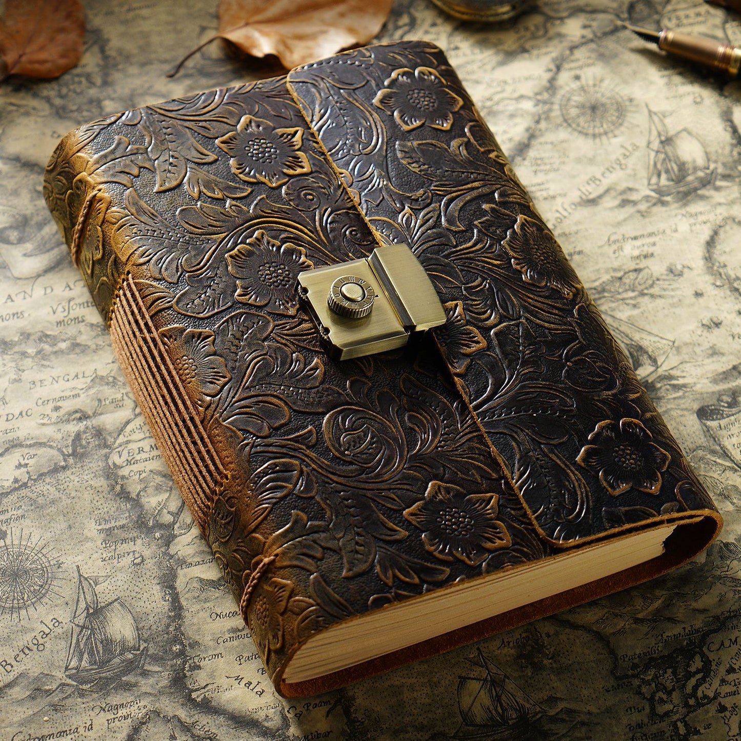 Genuine Cowhide Leather Notebook | Vintage Retro Journal | A5, A6, A7