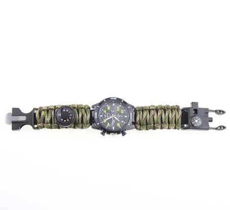 6-in-1 Paracord Survival Bracelet – Compass, Fire Starter & 480kg Rope