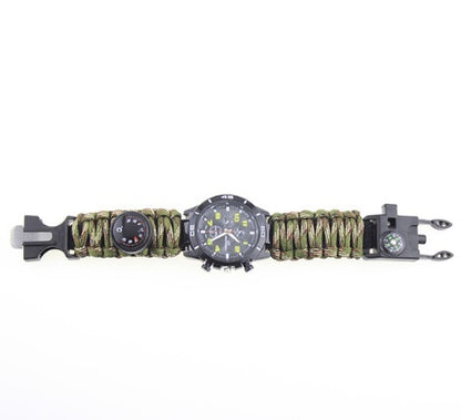 6-in-1 Paracord Survival Bracelet – Compass, Fire Starter & 480kg Rope