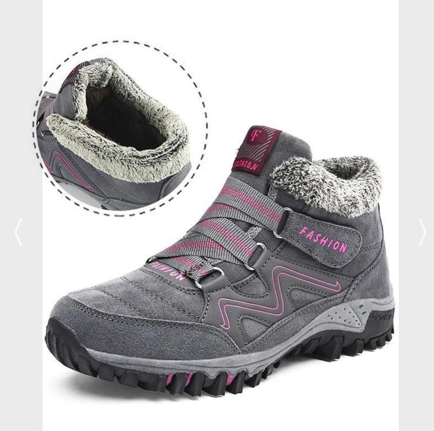 Plush-Lined Winter Couple Shoes - Warm Velvet Thick-Sole Casual Boots