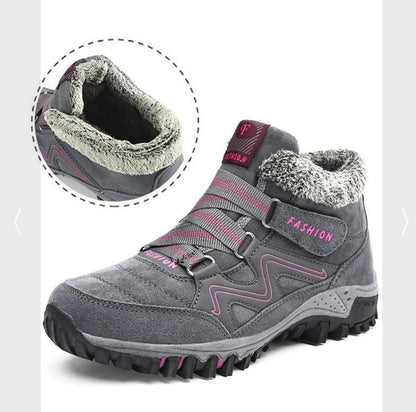 Plush-Lined Winter Couple Shoes - Warm Velvet Thick-Sole Casual Boots