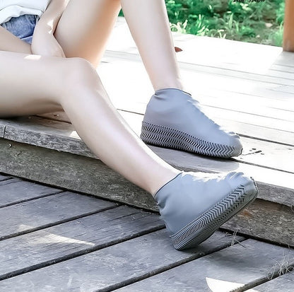 Silicone Waterproof Shoe Covers – Heeled Overshoes, Unisex