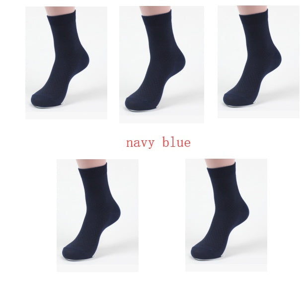 Men's Bamboo Fibre Business Socks – 5 Colours, Multi-Pack
