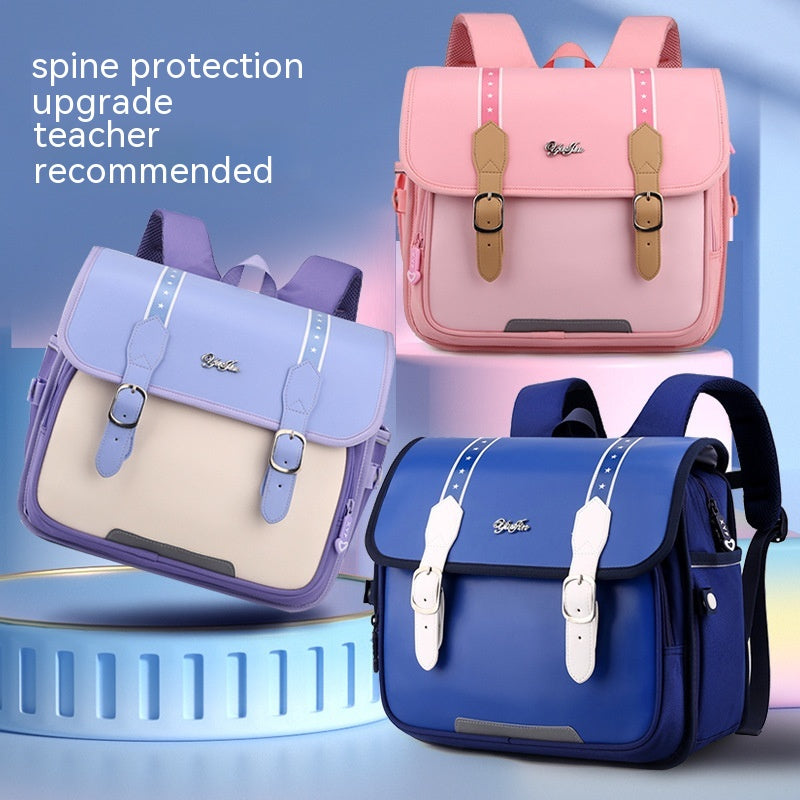 Kids' Ultra-Light Nylon School Backpack – Breathable & Burden-Reducing