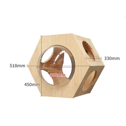 Modular Wall-Mounted Cat Climbing Frame – Solid Wood Shelves & Platforms