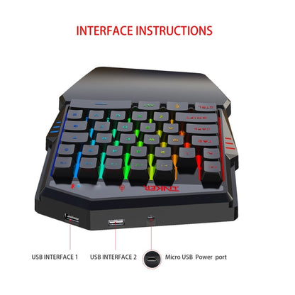 HXSJ K99 Bluetooth Mobile Gaming Keyboard & Mouse Set – One-Handed FPS