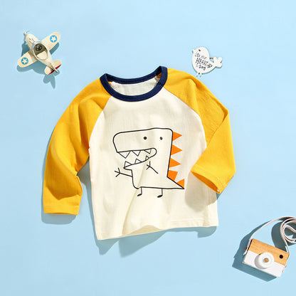Kids Animal Print Long Sleeve Cotton T-Shirt – 13 Designs