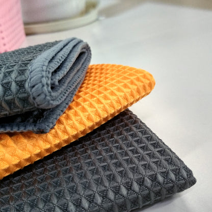 Microfibre Waffle Weave Car Wash Towel 40x40cm | Scratch-Free Detailing Cloth