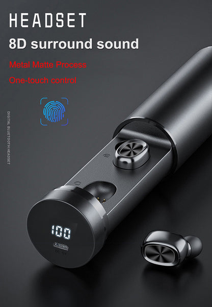 Bluetooth 5.0 Wireless Earbuds | 9D HIFI Sport & Gaming Earphones | Black