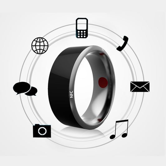 NFC Smart Ring | Multifunctional Wearable Tech | Sizes 7–12 | Black & White