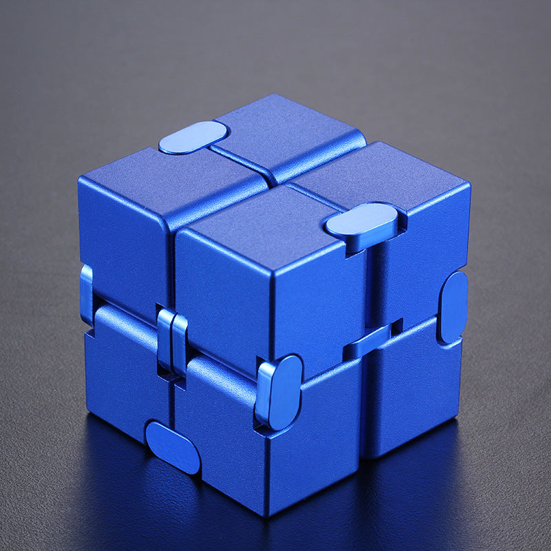 Premium Aluminium Alloy Infinite Cube Fidget Toy | Metal Desk Toy