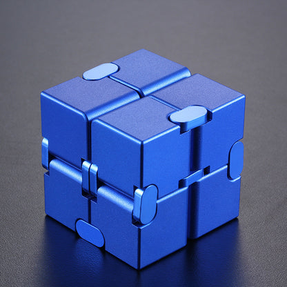 Premium Aluminium Alloy Infinite Cube Fidget Toy | Metal Desk Toy