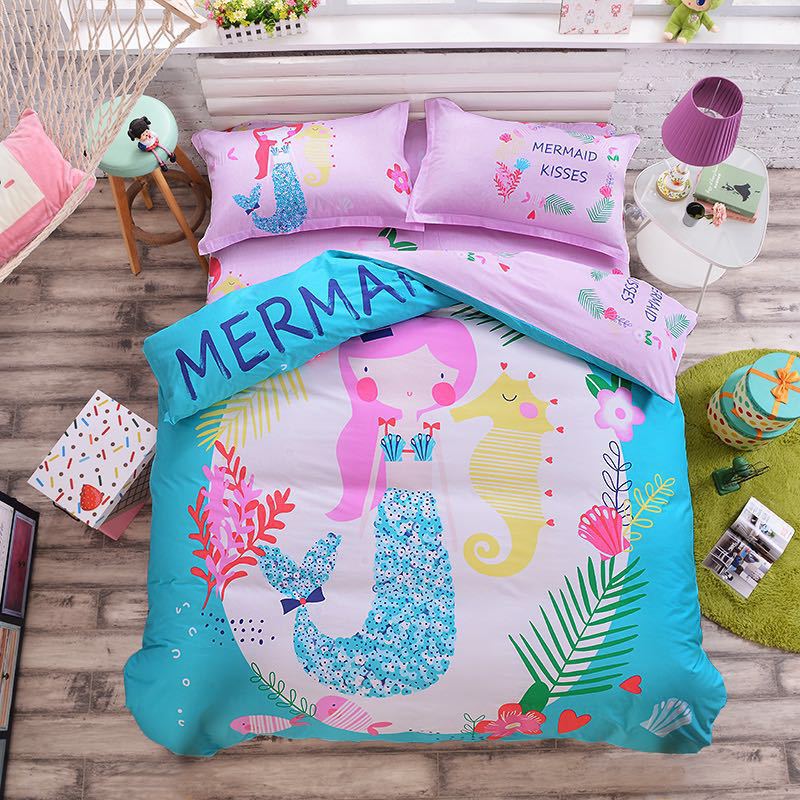 Cartoon Print Cotton Bedding Set 4 Piece | 32 Designs