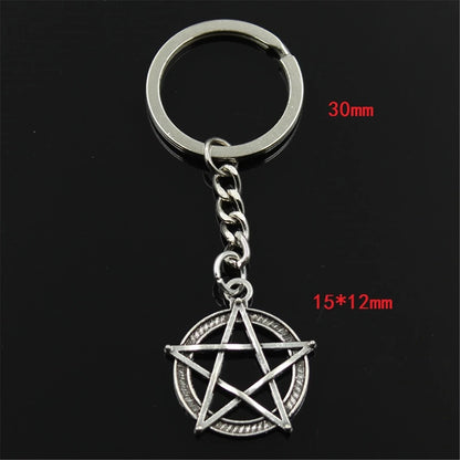 Five-Pointed Star Symbol Alloy Keyring | European Style