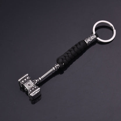 Handmade Woven Paracord Keychain | Steel Hammer Buckle | 7 Colours