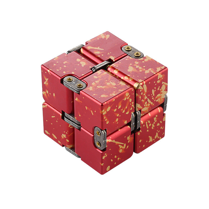 Premium Aluminium Alloy Infinite Cube Fidget Toy | Metal Desk Toy