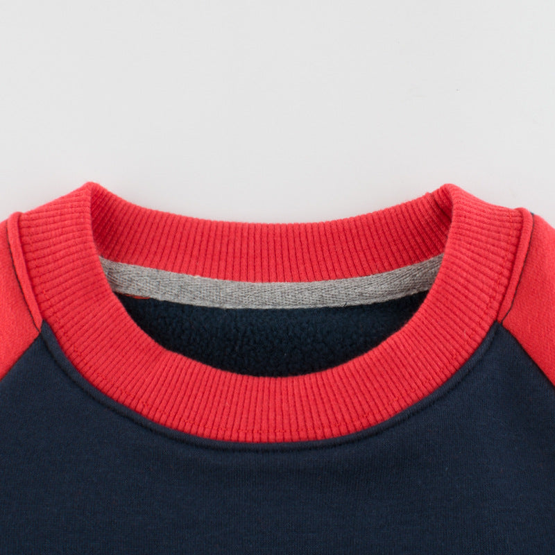 Children's Fleece-Lined Sweatshirt | Cartoon Print Kids Top 100–140cm