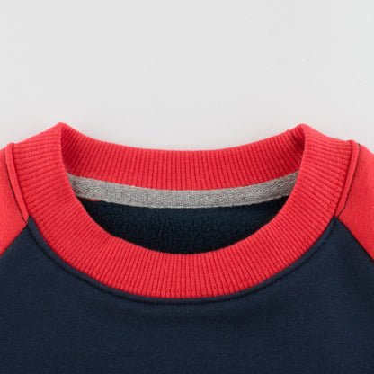 Children's Fleece-Lined Sweatshirt | Cartoon Print Kids Top 100–140cm