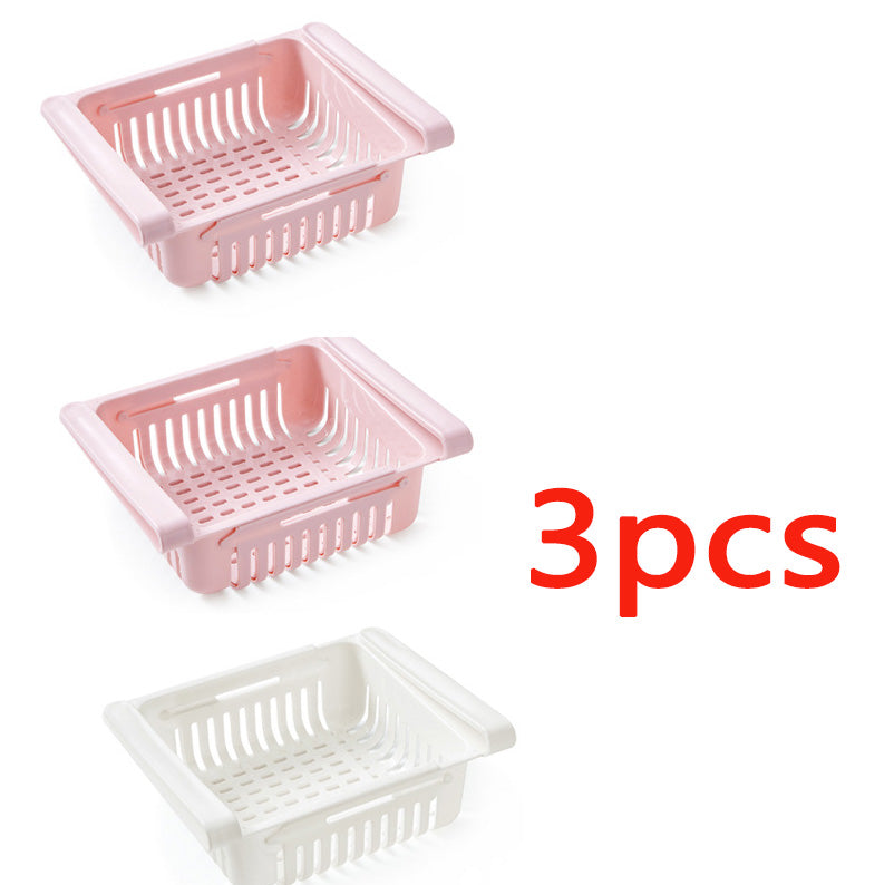 Stretchable Fridge Storage Basket Organiser