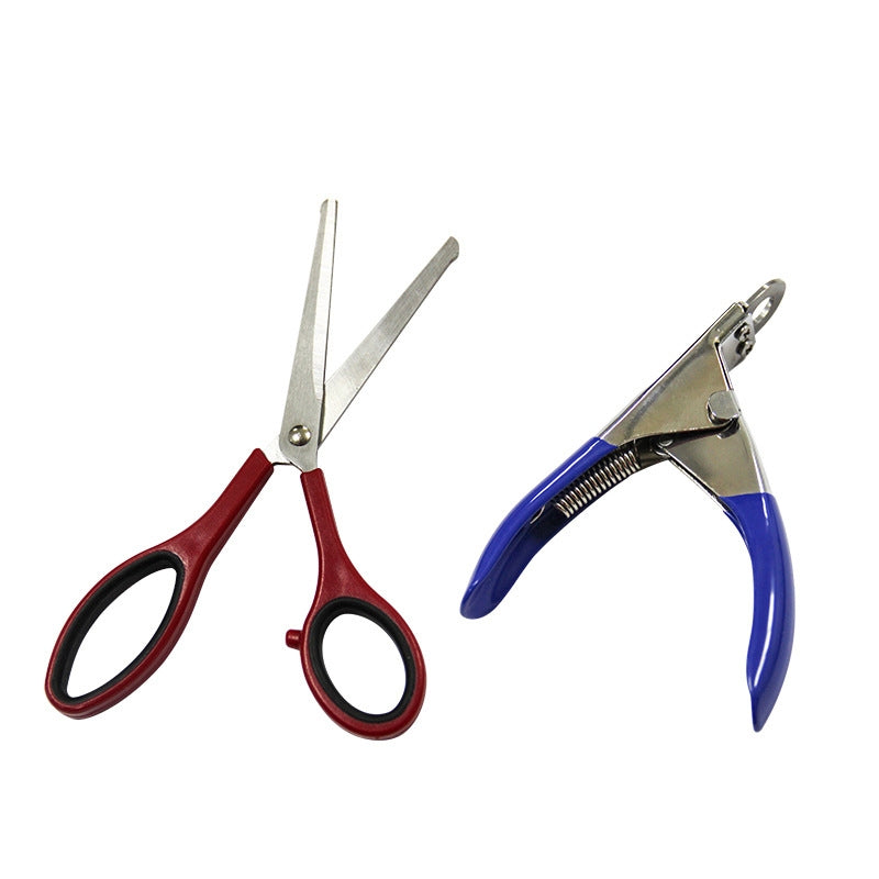 Pet Grooming Tools Set – PU & Stainless Steel Dog & Cat Kit