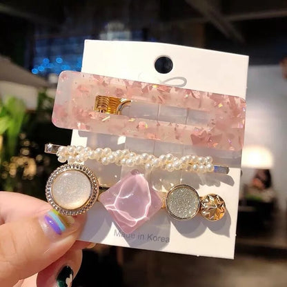 Geometric Resin Hair Clip – Polished Barrette | 15 Styles