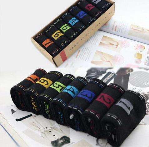 Men's Seven-Day Digital Print Cotton Socks | Week Set