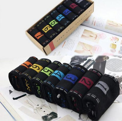 Men's Seven-Day Digital Print Cotton Socks | Week Set