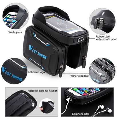 Waterproof Bike Front Handlebar Bag – Hard Shell Touch Screen Phone Holder