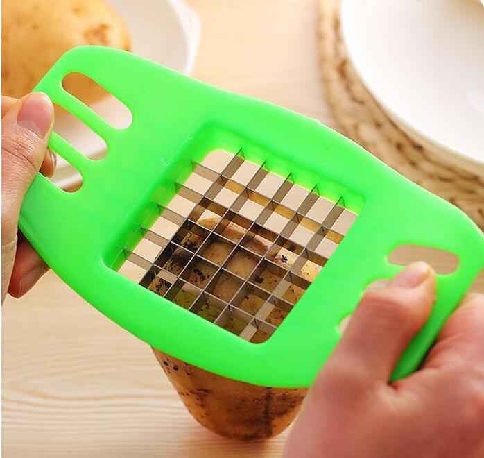 Stainless Steel Potato Cutter & French Fries Slicer – 2-Blade Chopper