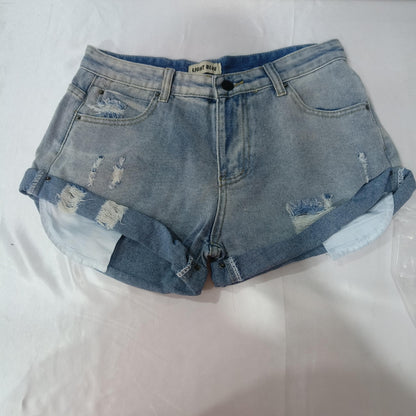 Low Waist One Button Casual Denim Shorts