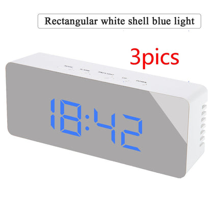 LED Mirror Alarm Clock with Temperature Display