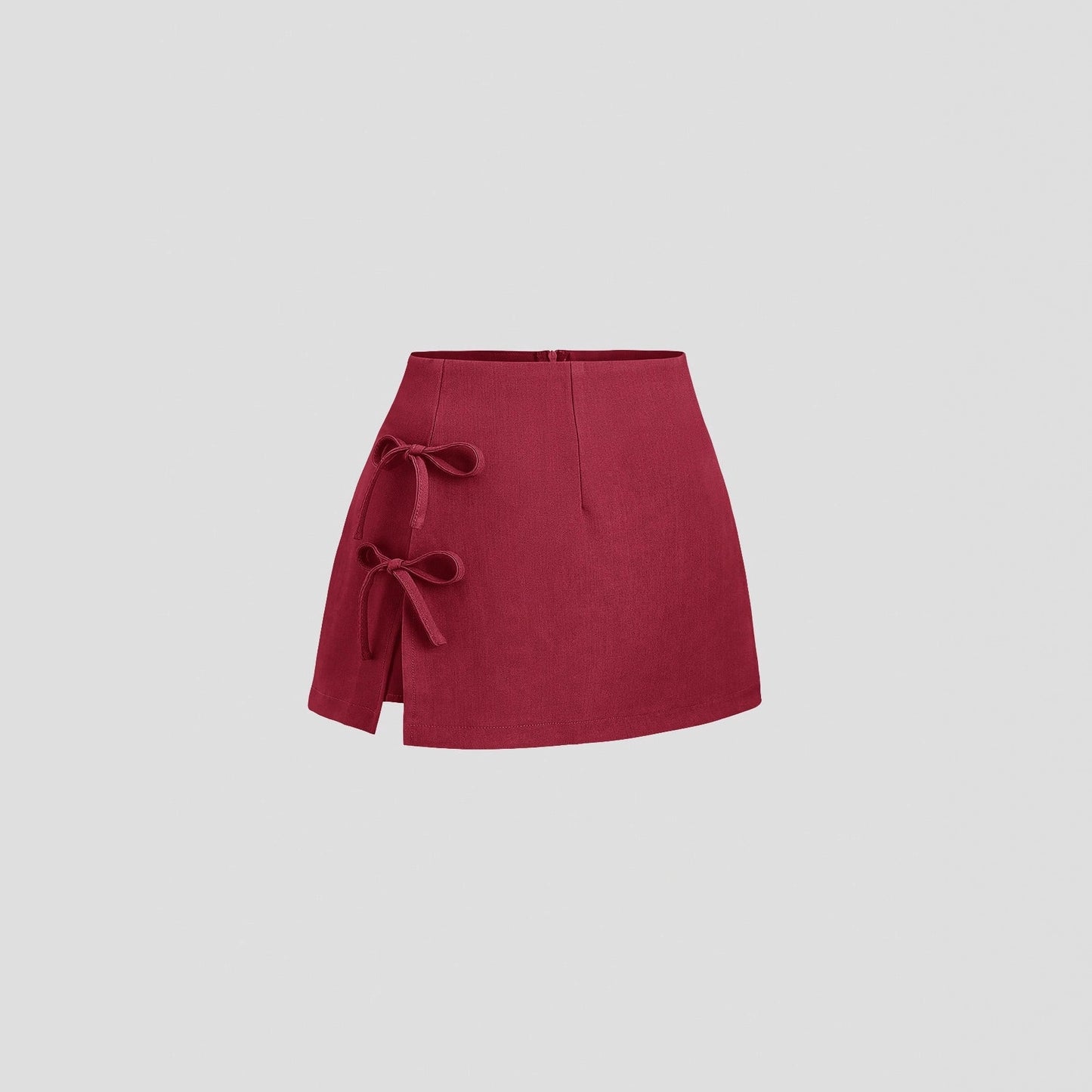 Women's Bow Detail Zip A-Line Mini Skirt