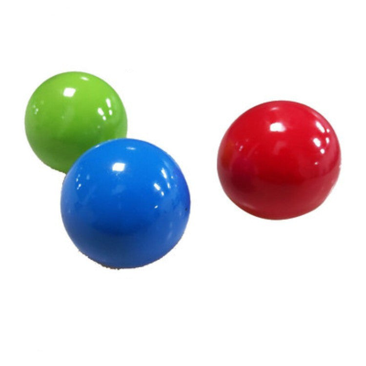 Sticky Wall Ball Stress Relief Toy - Glow Squish Ball for Kids and Adults