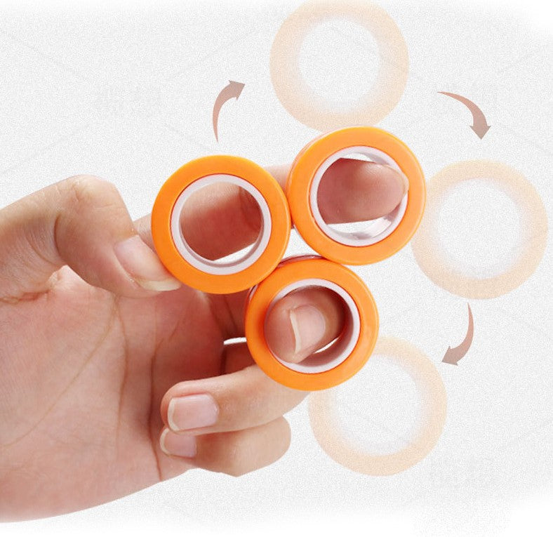 Magnetic Finger Rings Decompression Toy | Wearable Fidget Rings