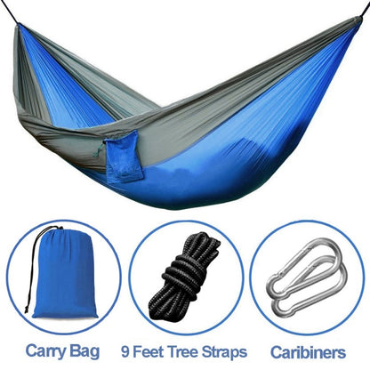 210T Parachute Nylon Camping Hammock – 270×140cm Lightweight Portable Hammock 30+ Colours