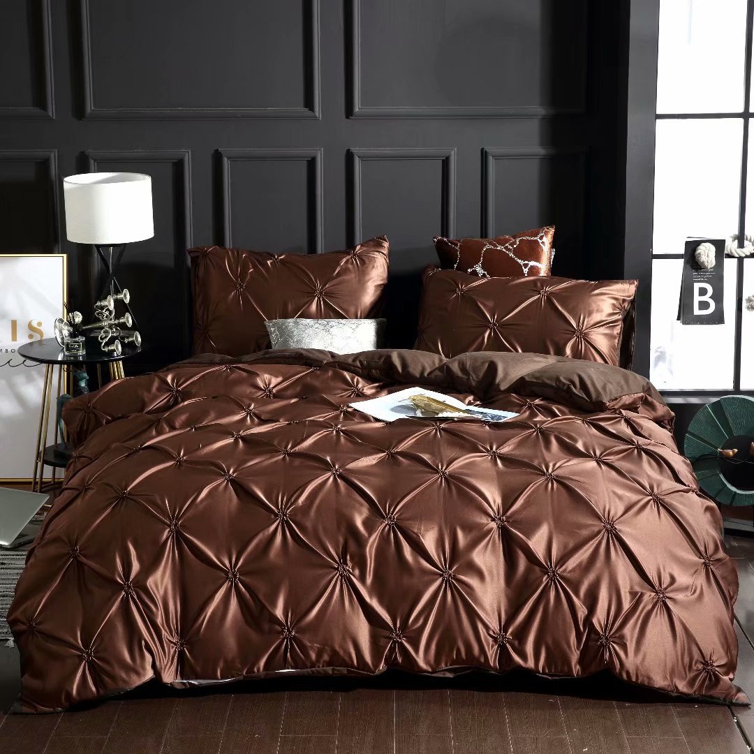 Satin Silk-Effect Duvet Cover Set – Luxury Polyester Bedding