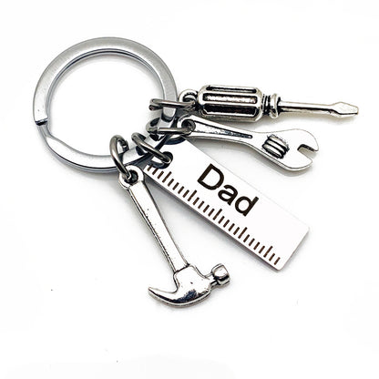 Dad, Papa & Grandpa Miniature Tool Keychain | Hammer & Screwdriver Gift
