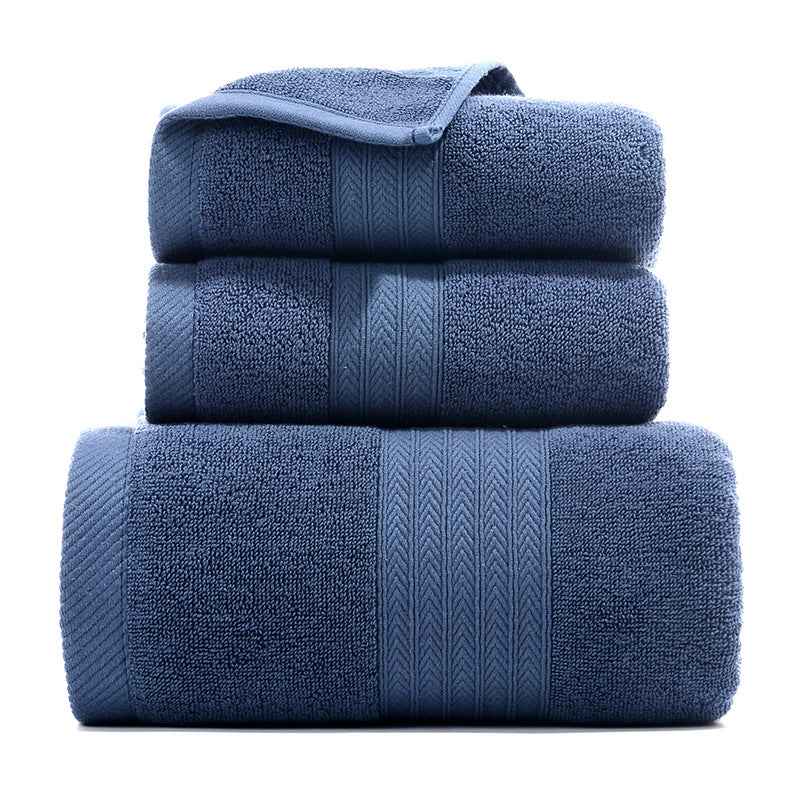 Pure Cotton Towel Set – 3-Piece Bath & Hand Towel Bundle in 22 Designs