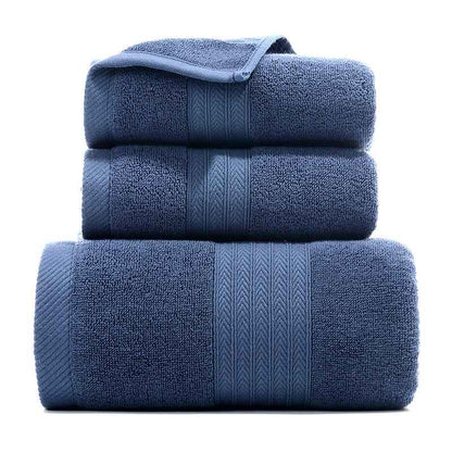 Pure Cotton Towel Set – 3-Piece Bath & Hand Towel Bundle in 22 Designs