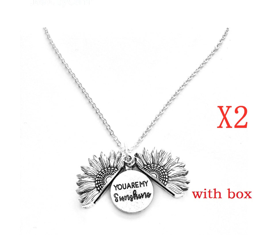 Sunflower Pendant Necklace | Gold, Silver & Rose Gold