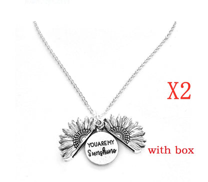 Sunflower Pendant Necklace | Gold, Silver & Rose Gold