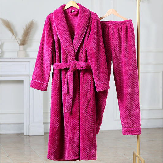Women's Flannel Pyjama Set | Nightgown & Trousers