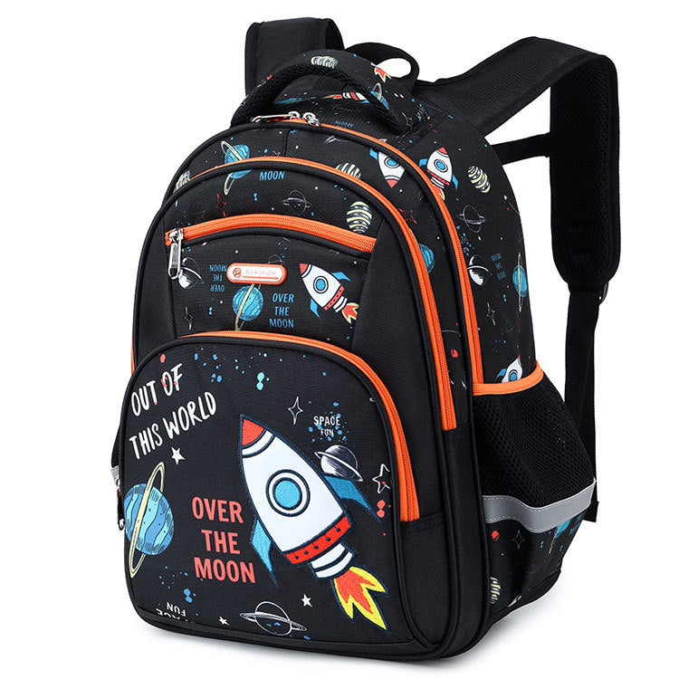 Boys' Football Print School Backpack – 17" Oxford Cloth, 4 Designs