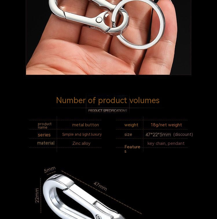 Zinc Alloy Belt Clip Keychain | Minimalist Everyday Carry