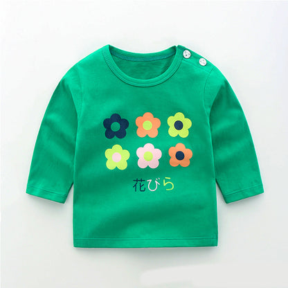 Baby & Kids Cotton Long Sleeve T-Shirt – 12 Print Styles