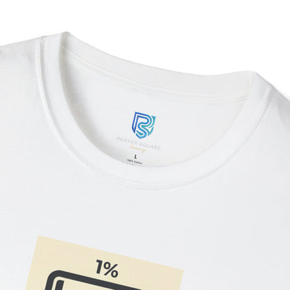 "My Social Battery Is At 1%" Low Battery Graphic Tee
