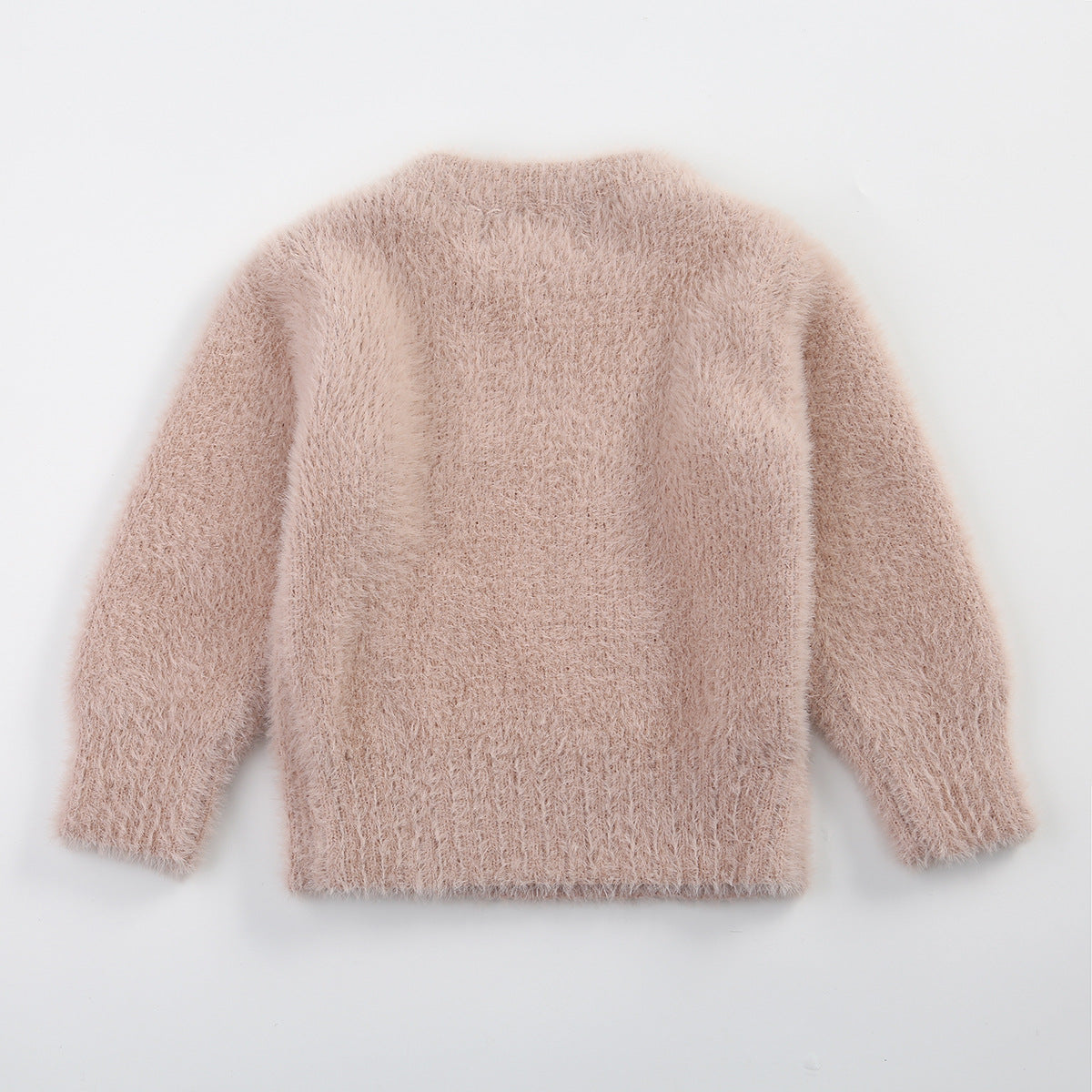 Girls Fluffy Pullover Sweatshirt – Soft Plush Top