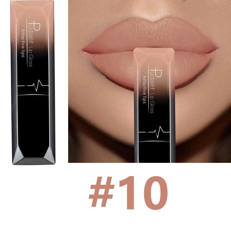 Matte Liquid Lip Gloss – Waterproof Long-Lasting 8ml, 21 Shades