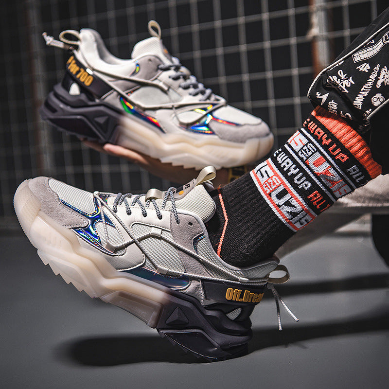 Men's Colour Block Sports Trainers | Pigskin Upper | TPU Sole | EU 39-45