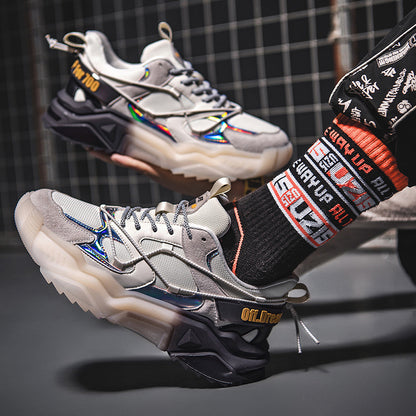 Men's Colour Block Sports Trainers | Pigskin Upper | TPU Sole | EU 39-45